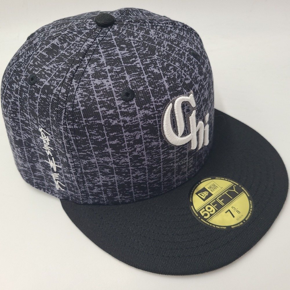 Chicago White Sox Hat Fitted 7 5/8 New Era 59Fifty Black Gray MLB 35th & Shields